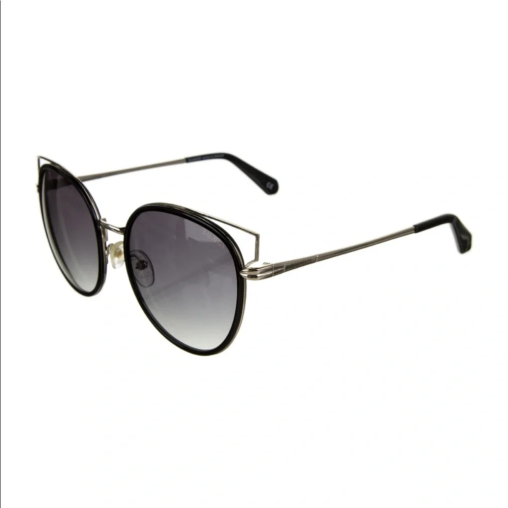 Balmain Paris Oversize Black Metal Sunglasses